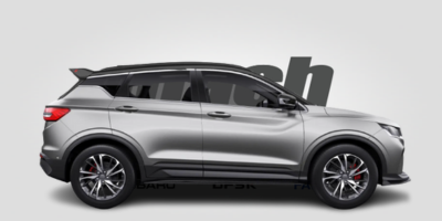 Este es el modelo geely coolray color gris 2022 que arrienda renmach en Viña del Mar